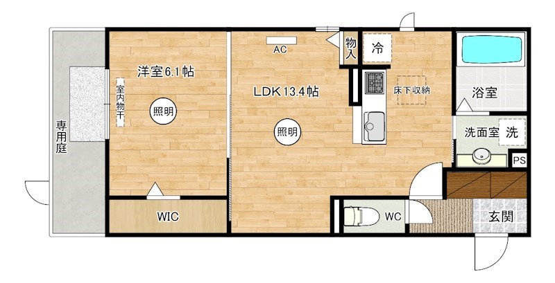 Ｄ-ＲＯＯＭ貴船 102号室 間取り