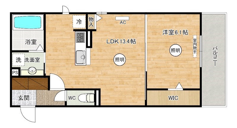 Ｄ-ＲＯＯＭ貴船  203号室 間取り