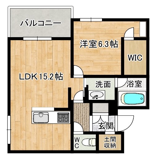 シャーメゾンステージ新成 202号室 間取り