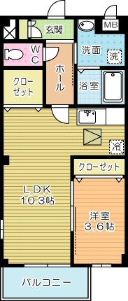 ラプアマウイ 103号室 間取り