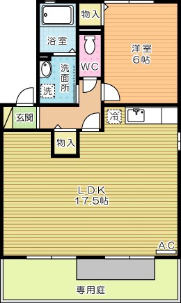 クレール長尾 101号室 間取り