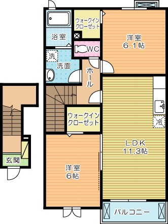 フレシール小倉東Ｙ 205号室 間取り