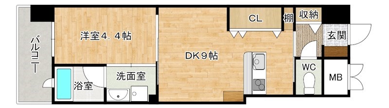 オーヴィジョンQULAS小倉金田(オーヴィジョンクラス小倉金田)  302号室 間取り