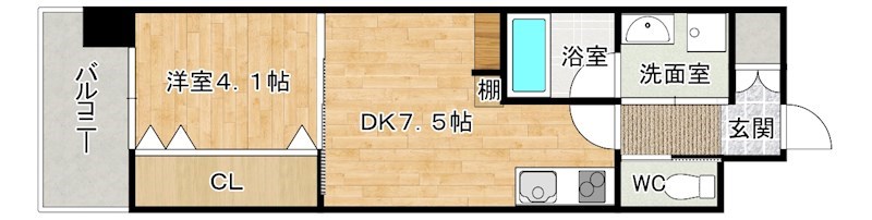 オーヴィジョンQULAS小倉金田(オーヴィジョンクラス小倉金田)  304号室 間取り