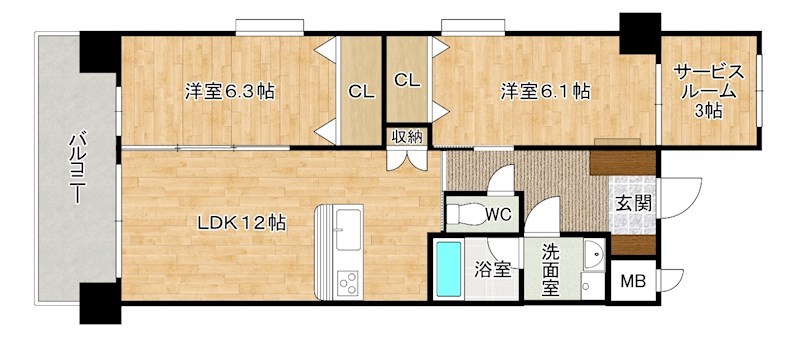 オーヴィジョンQULAS小倉金田(オーヴィジョンクラス小倉金田)  1001号室 間取り