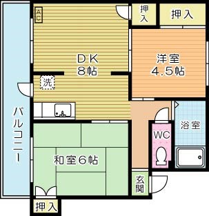 小林ビル  406号室 間取り