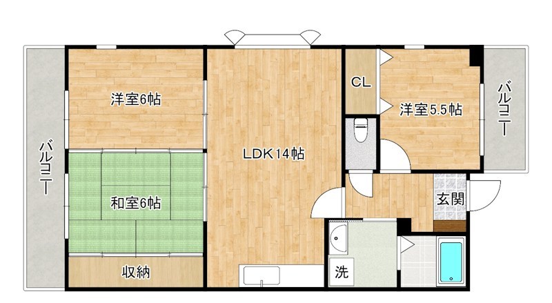 セントラルアベニュー 507号室 間取り