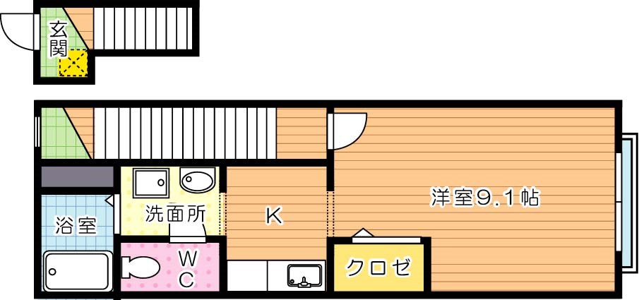 シャトレーヌⅡ 211号室 間取り