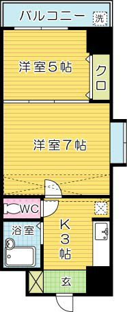 ギャラン南小倉 610号室 間取り