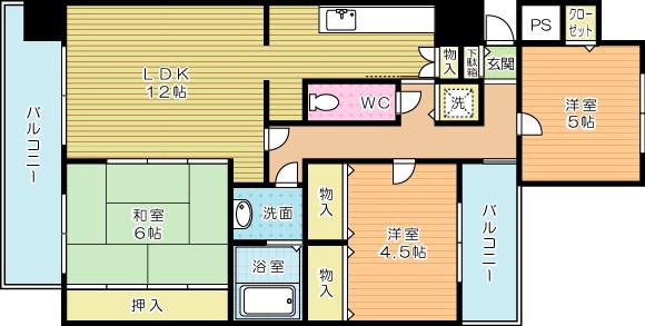 SUNPARK嵐山（サンパーク嵐山）(分譲賃貸) 408号室 間取り