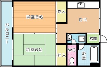 シャトーＭｏＲｉⅢ 203号室 間取り