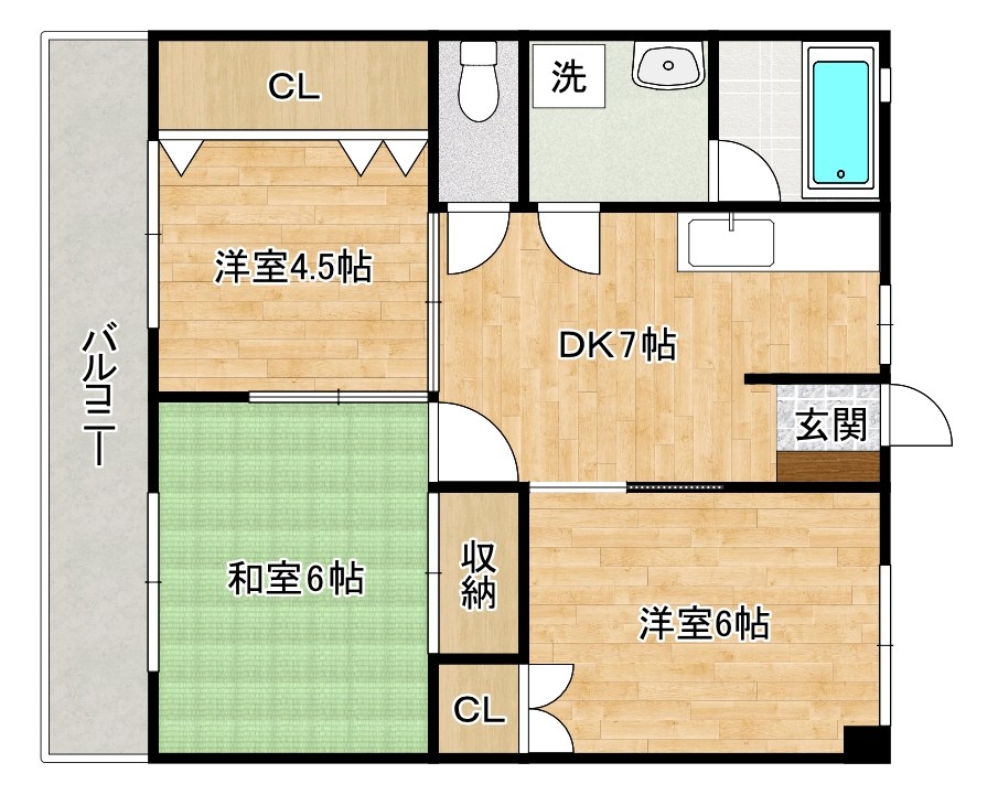 第２中村ビル  403号室 間取り
