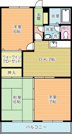 ヒルズ守恒 302号室 間取り