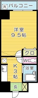 ギャラン南小倉 703号室 間取り