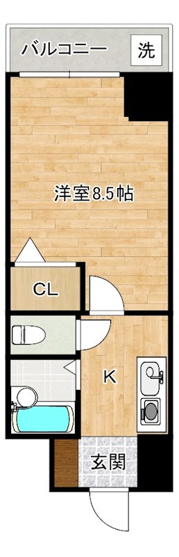 ギャラン南小倉 205号室 間取り