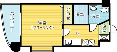 ベルガ北方  708号室 間取り