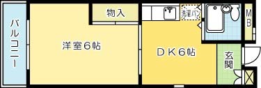 プリモレガーロ金鶏 308号室 間取り