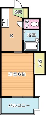 シャトレ熊本 206号室 間取り