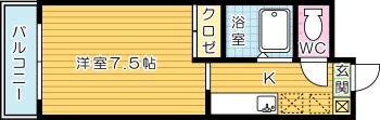 ルネッサンスＴＯＥＩ田町   705号室 間取り