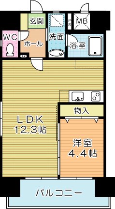 AVANCE KATANO GRANDE（アヴァンセ片野グランデ） 1001号室 間取り