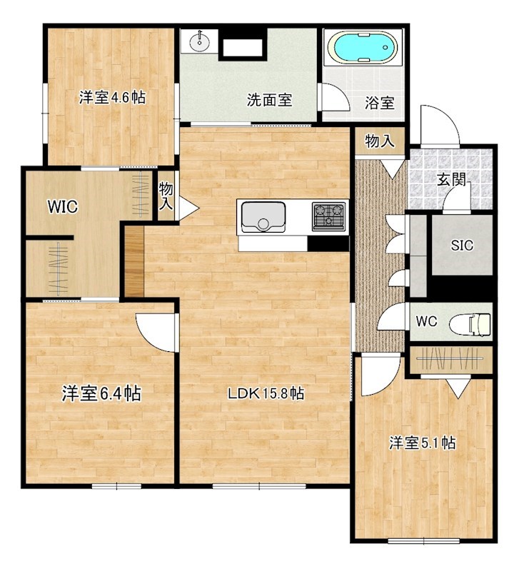 べレオ青葉 103号室 間取り