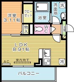 Ａｒｉｇａ　10（アリガ　トウ） 205号室 間取り