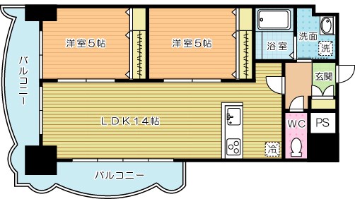 ロイヤルノースナイン 501号室 間取り