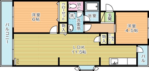 プレジデントタカヤ 301号室 間取り