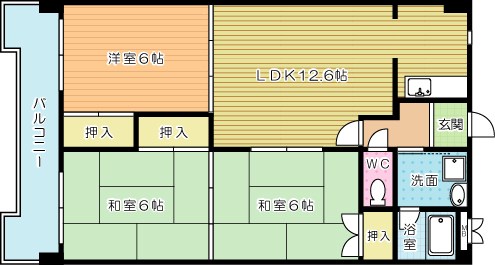 オアシス霧ヶ丘Ⅲ 303号室 間取り
