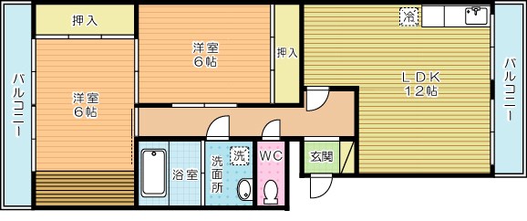 柏田ハイツ 203号室 間取り