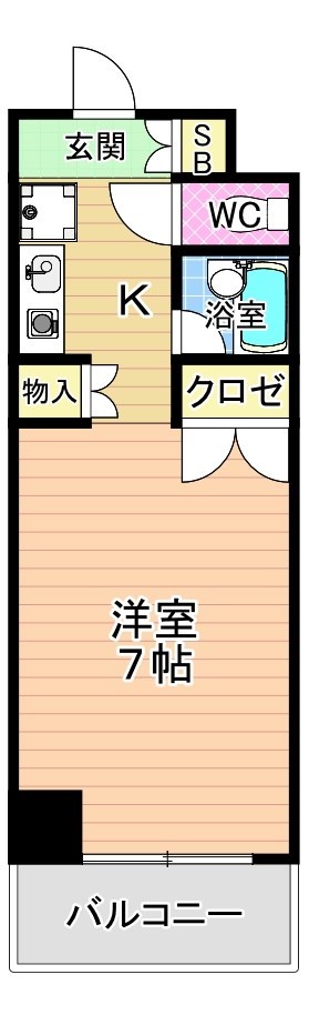 エヴァグレース小倉Ⅰ 505号室 間取り