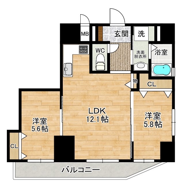 Le Ciel (ル・シエル) 801号室 間取り