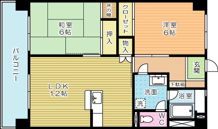 アヴィニール金田Ⅱ 308号室 間取り