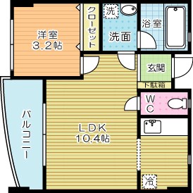 ＦＯＲＺＡ馬借 403号室 間取り