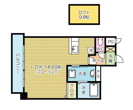 大八ビル 802号室 間取り