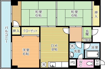 プレアール志徳 703号室 間取り