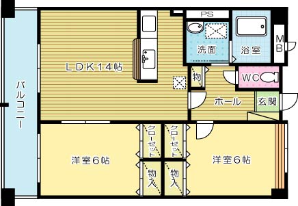 Ｓ・Ｅ天籟寺マンション 間取り図