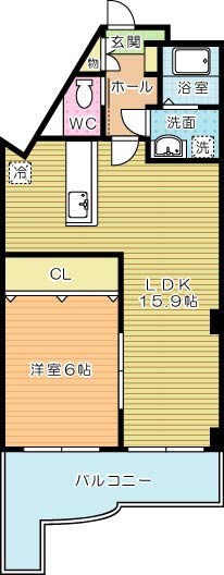 フェルト1713 603号室 間取り