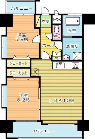 Ｊースクエア 701号室 間取り