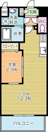 リュシオールレジデンス 806号室 間取り