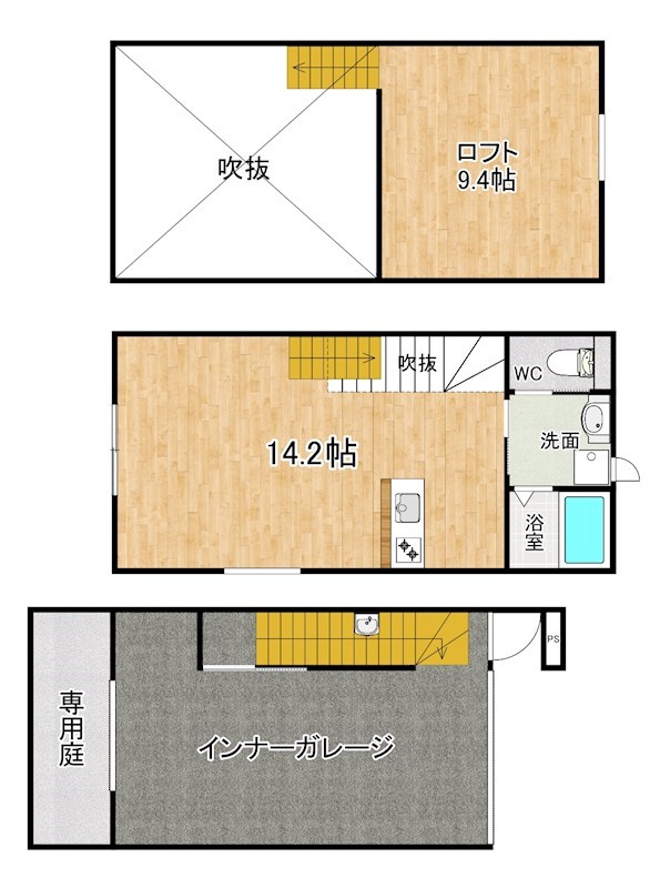 garaxia385(ガレッシア385)  静的棟号室 間取り