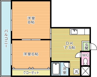 オカモト南ビル 301号室 間取り