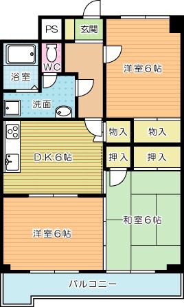 オアシス霧ヶ丘Ⅱ 702号室 間取り