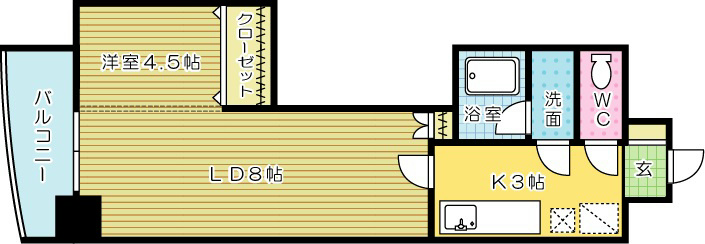 デザイナープリンセス７７ 8002号室 間取り