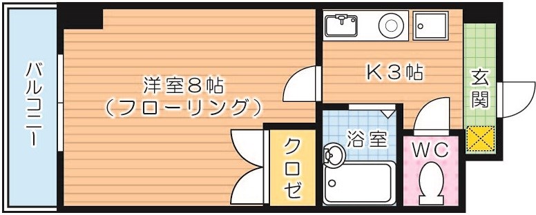 ロイヤルハイツ折尾1号館 717号室 間取り