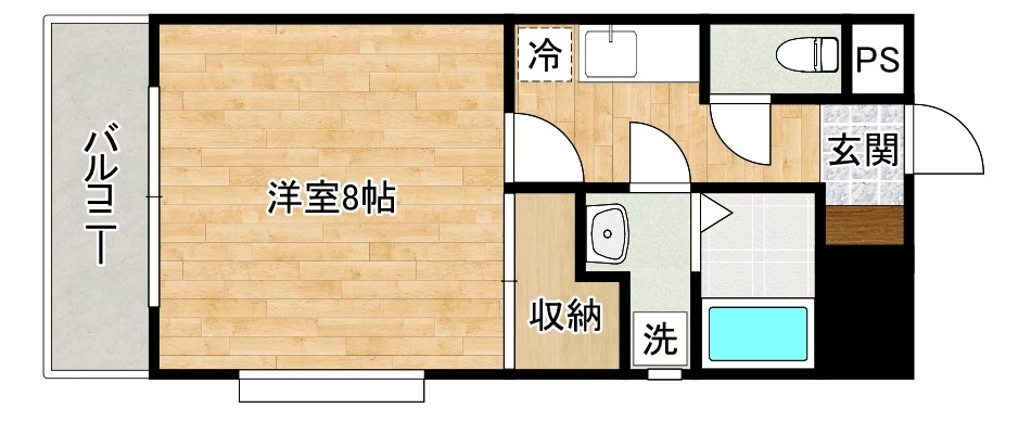 Plume真鶴(プルーム真鶴) 805号室 間取り