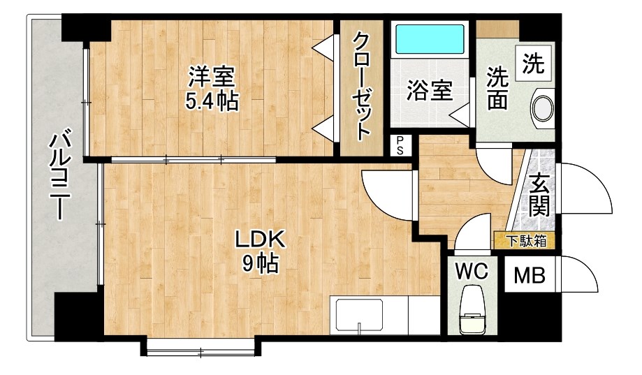 FORTUNATE砂津（フォーチネイト砂津） 701号室 間取り