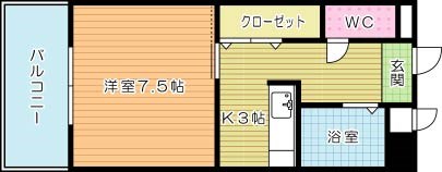 ピュアシティ小倉 1007号室 間取り