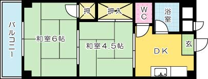 うえむらビル第３ 106号室 間取り