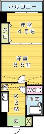 ギャラン南小倉 1308号室 間取り